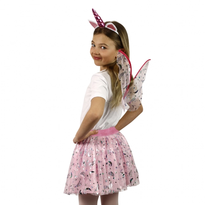 Costume Tutu Unicorno per Bambini con Fascia e Ali