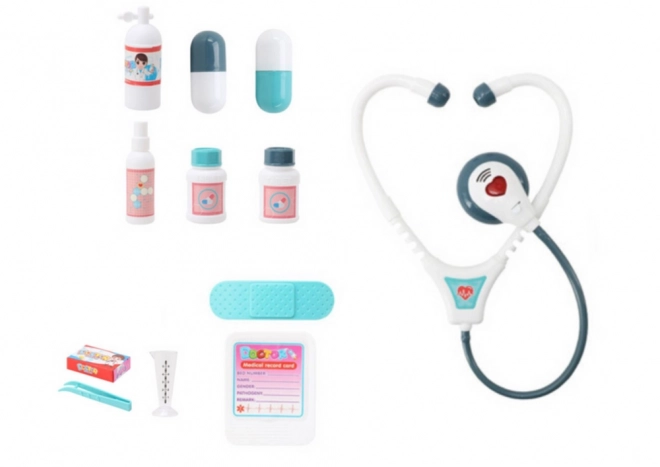 Set medico del piccolo dottore con valigetta blu