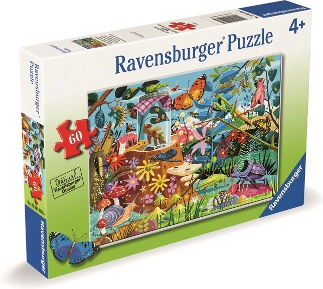 Puzzle avventura nel giardino con insetti 60 pezzi