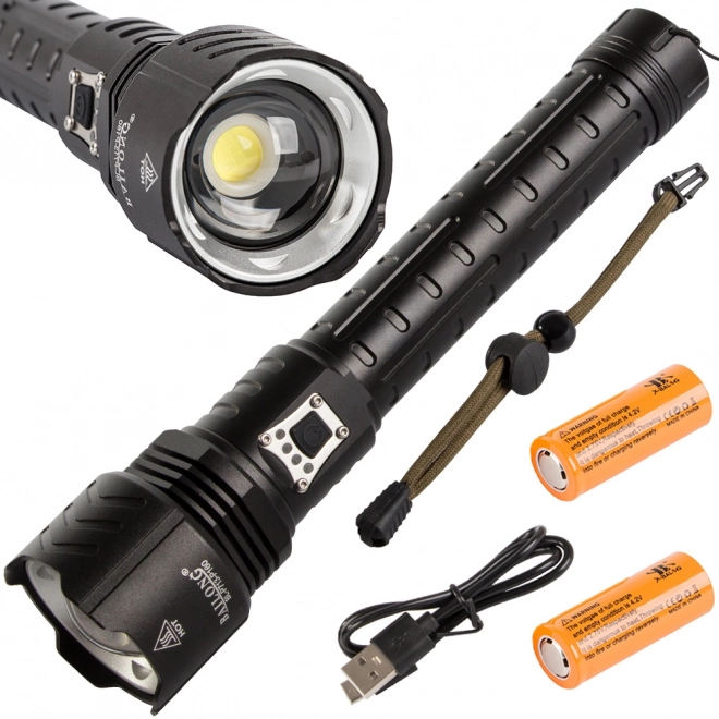 Torcia tattica militare Bailong con CREE LED XHP160 e zoom