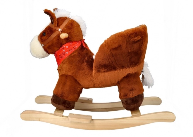 Cavallo a dondolo marrone con sedile
