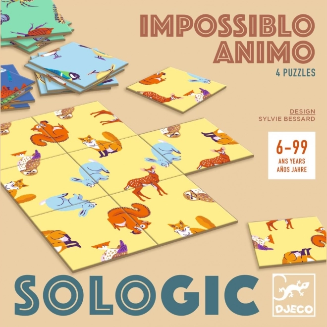 gioco logico djeco sologic impossiblo - animali