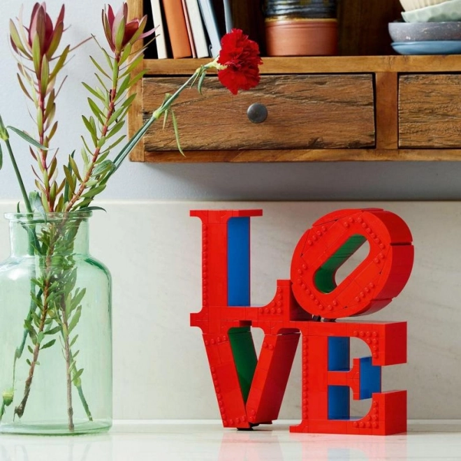 Scultura d'amore LEGO Art