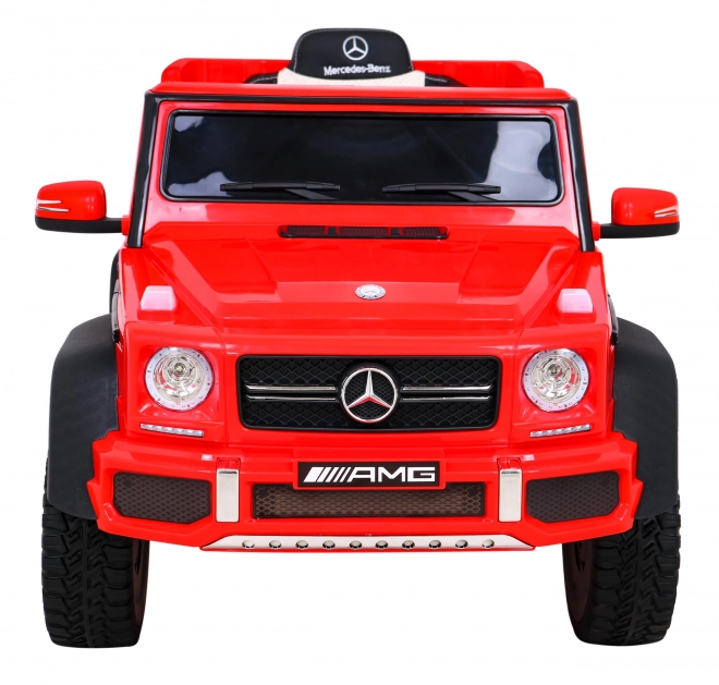 Mercedes G63 AMG Auto a batteria Rosso + Telecomando + 6 ruote EVA + Avvio lento + MP3 LED