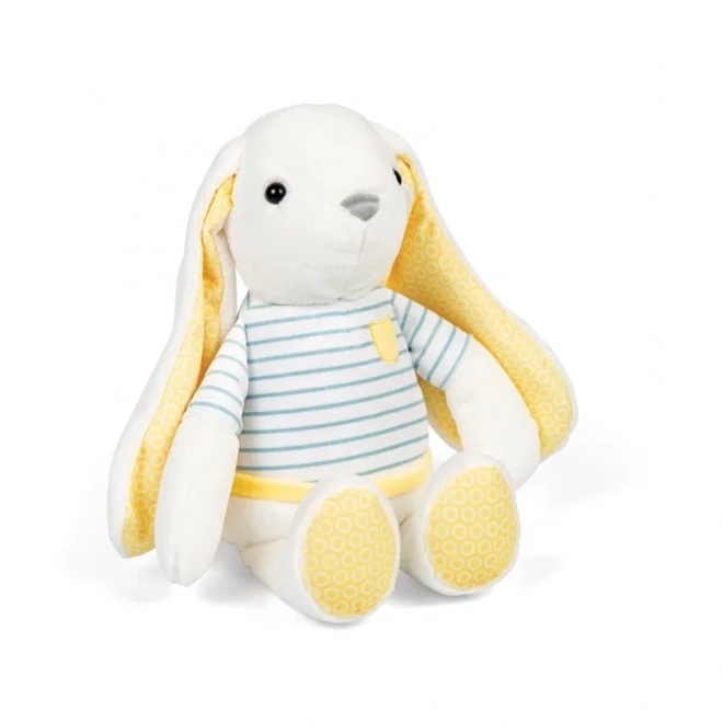 Coniglio di peluche con maglietta a righe