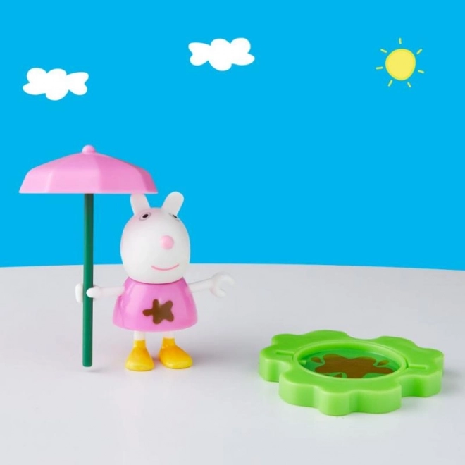 Peppa Pig divertimento in pozzanghera e fango, figurina