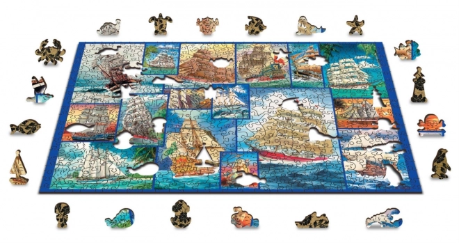 Puzzle in legno doppio lato WOODEN CITY