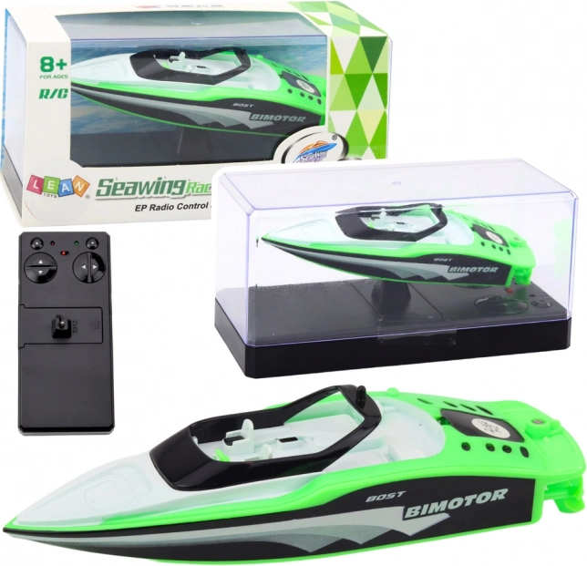 Barca a motore verde telecomandata