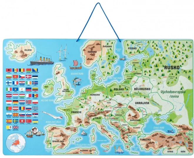 Mappa magnetica dell'Europa 3 in 1