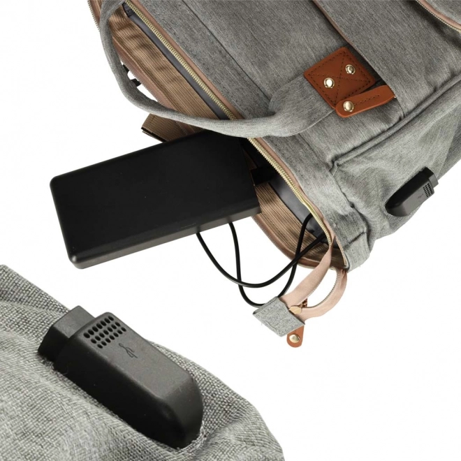 Zaino organizer per passeggino grigio