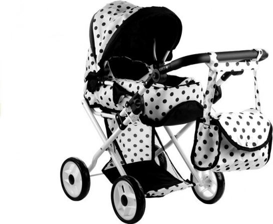 Passeggino per bambole Alice Profondo, Navicella, Borsa, Biancheria da letto