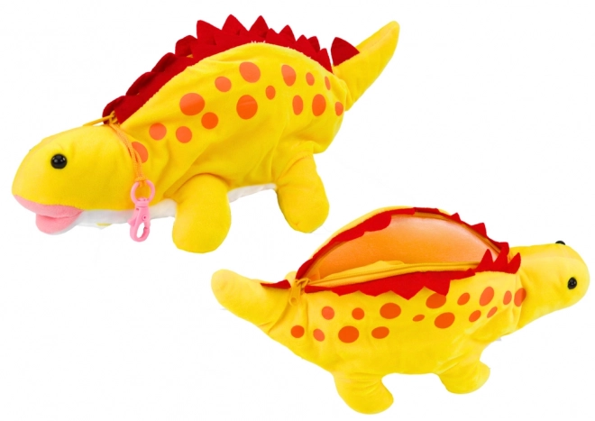 Peluches multiposizione dinosauro giallo