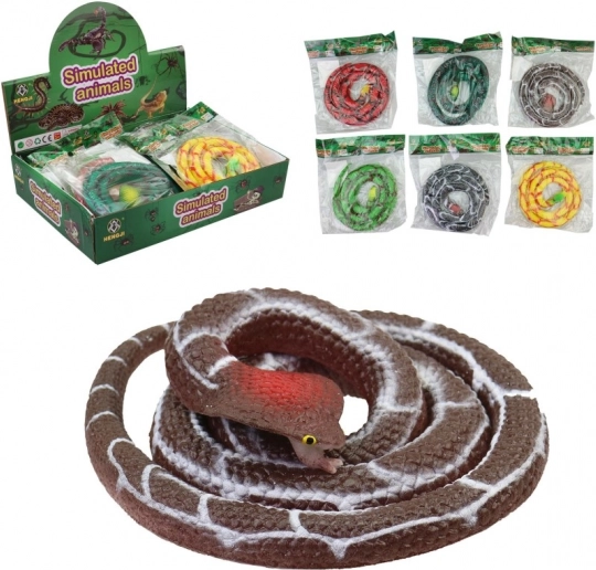 Serpente di gomma interattivo 75 cm per bambini