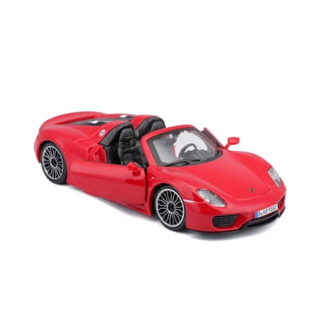 Modellino Porsche 918 Spyder Rosso in scala 1:24 di Bburago