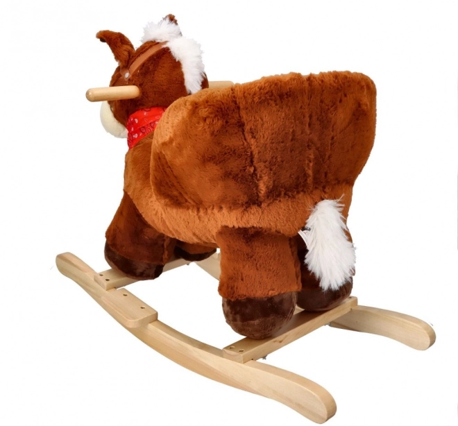 Cavallo a dondolo marrone con sedile