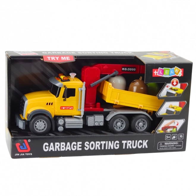 Camion per la raccolta differenziata con effetti