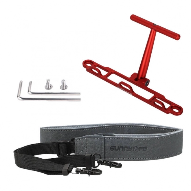 Supporto con cinturino Sunnylife per telecomando DJI RC/RC 2 rosso