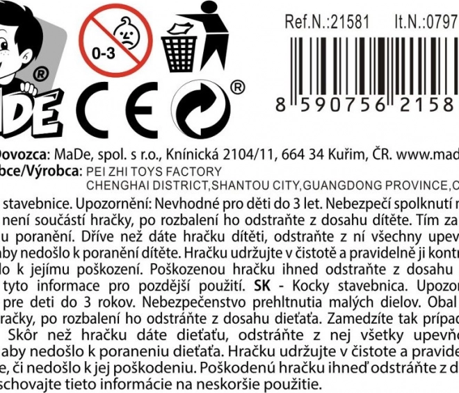 Blocchi mezzi di trasporto per bambini, 16 pz