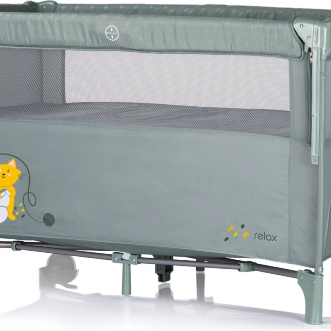 Culla da viaggio per bambini Relax Basil con sponda abbassabile