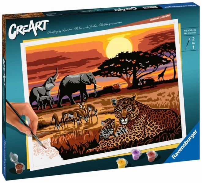 CreArt paesaggi africani kit pittura per bambini Ravensburger