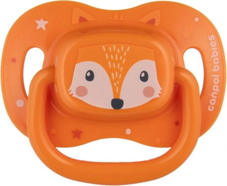 Canpol babies succhietto simmetrico in silicone Cute Animals 6–18 mesi, arancione