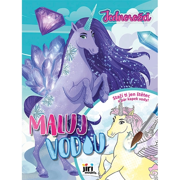 Libro da colorare A4 dipingi con acqua Unicorni