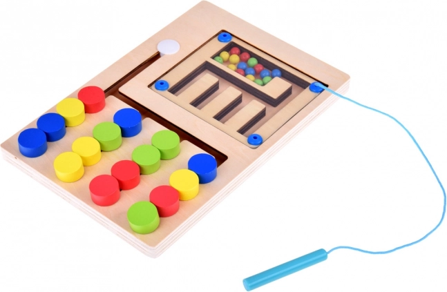 Giocattolo Montessori Magnetico in Legno con Sfere