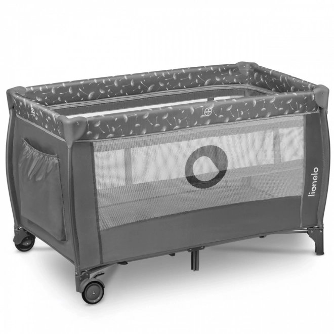Lettino da viaggio per bambini Lionelo Stefi Plus grigio bianco