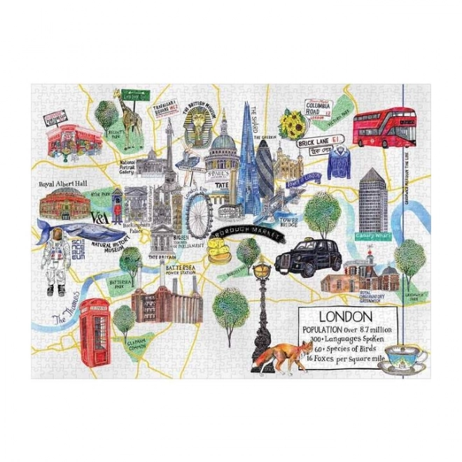 Puzzle mappa di Londra Galison 1000 pezzi