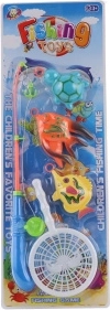 Canna da pesca in plastica per bambini con amo e animaletti