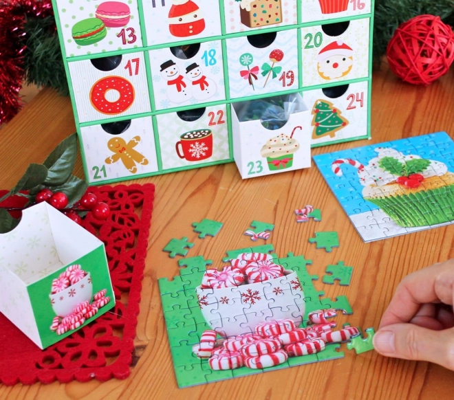 Calendario dell'Avvento Puzzle: Dolci Natale