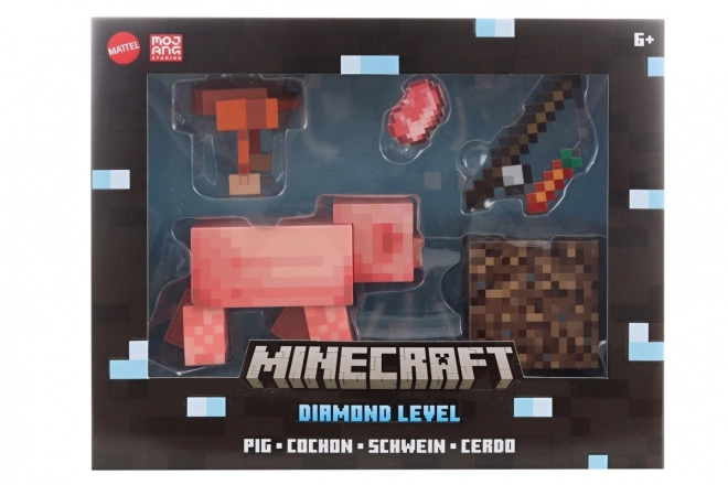 Minecraft figurina da collezione Pig livello Diamante