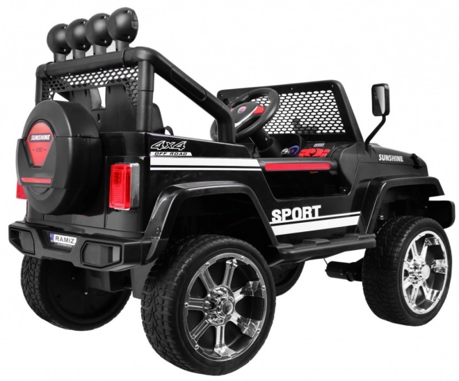 Auto elettrico Jeep Raptor 4x4 nero