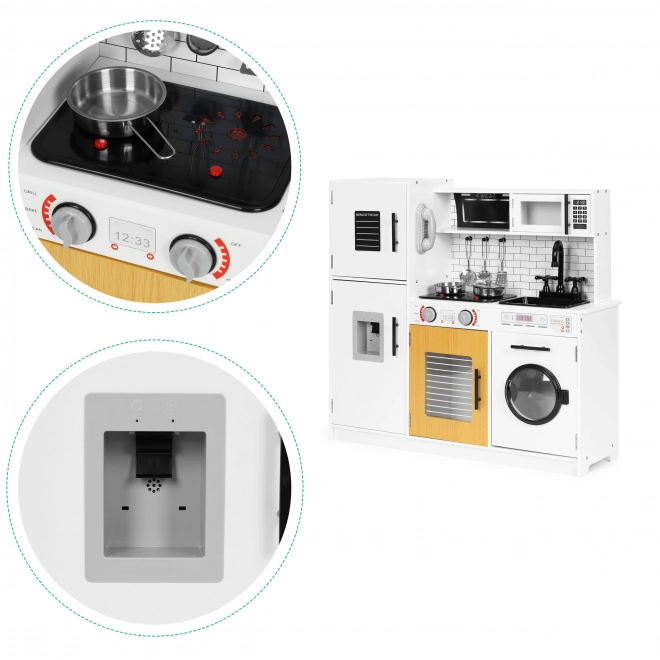 Grande cucina in legno per bambini con suoni e luci di ECOTOYS