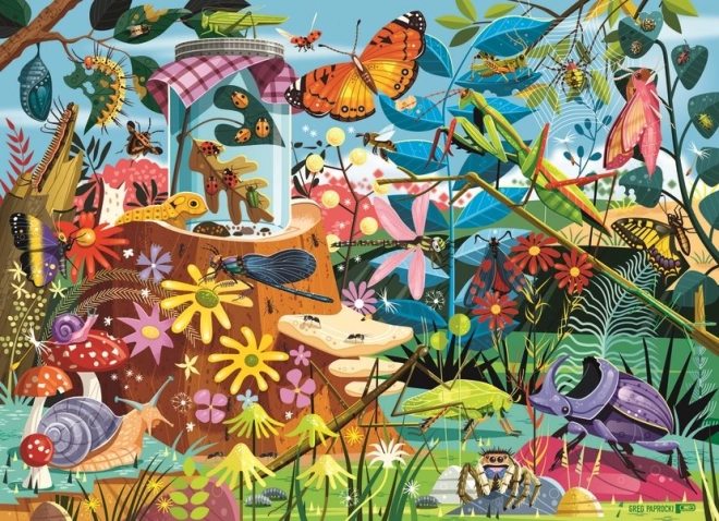 Puzzle avventura nel giardino con insetti 60 pezzi