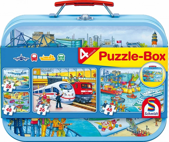 Set puzzle Veicoli SCHMIDT 4 in 1