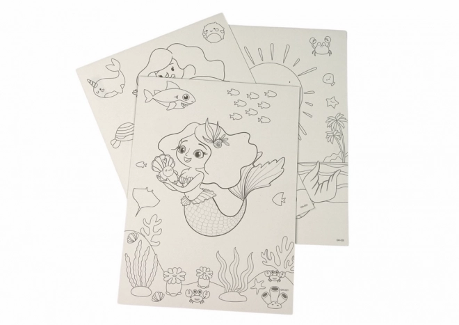 Gioco di Grattini e Colorazione Sirene per Bambini