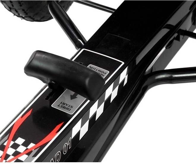 Kart a pedali + Pneumatici gonfiabili + Sedile regolabile – nero
