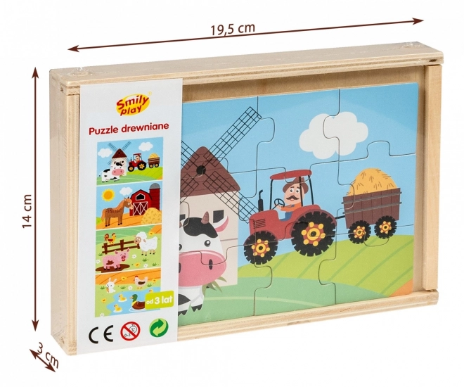 Puzzle in legno - vita in campagna