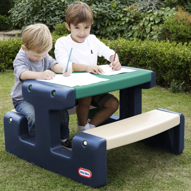 tavolo da picnic per bambini blu-verde