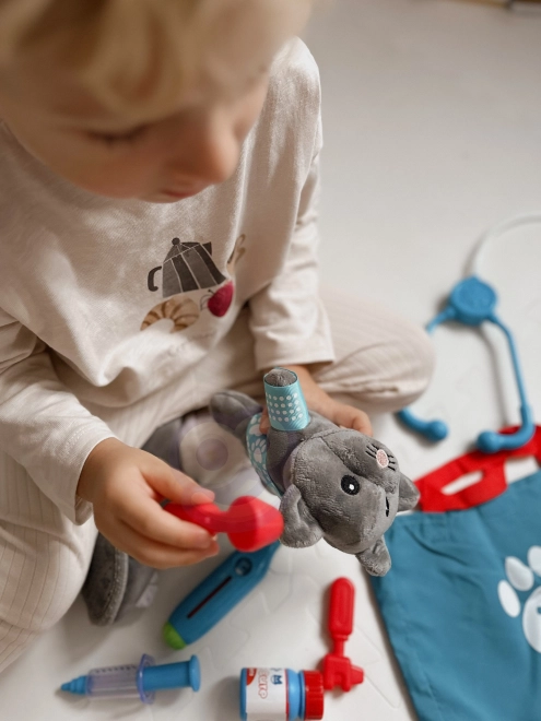 Set veterinario per bambini con gatto e borsa