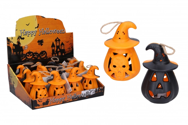Zucca luminosa di Halloween 11x6,5 cm