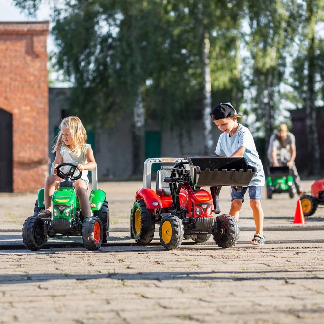 Trattore a Pedali Red Supercharger con Rimorchio per Bambini da 3 Anni