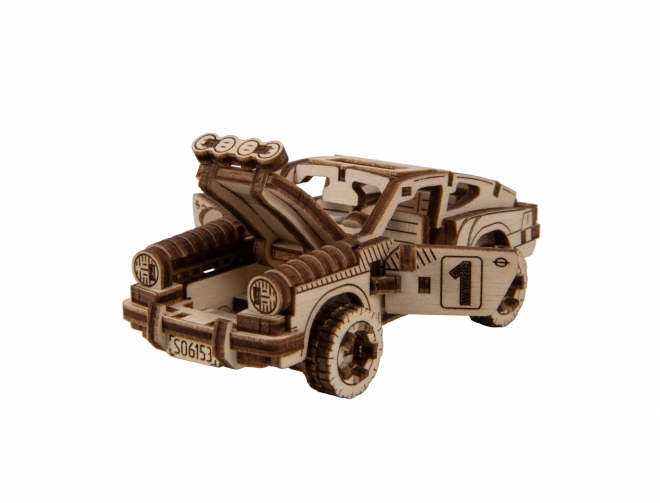 Puzzle 3D in legno - Modello auto da rally