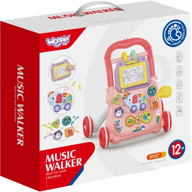 Girello interattivo musicale con lavagna magica Woopie Baby