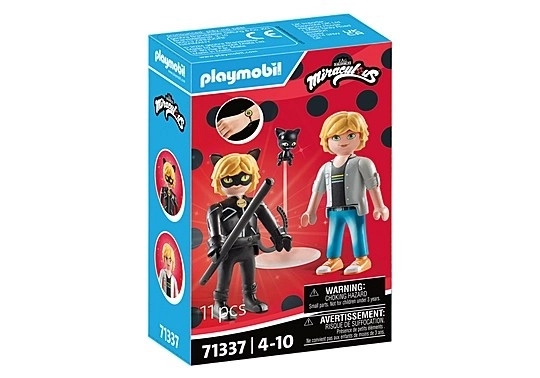 Set di figurine Miraculous Adrien e Chat Noir