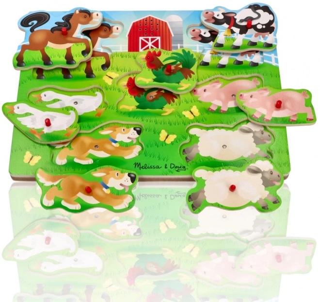 Puzzle sonori per bambini con animali della fattoria