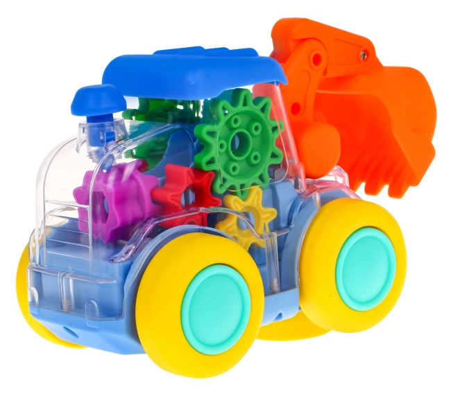 Carrozzeria trasparente con ingranaggi colorati