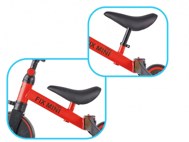 Bicicletta Triciclo Fix Mini 3 in 1 con Pedali Bianco – Rosso