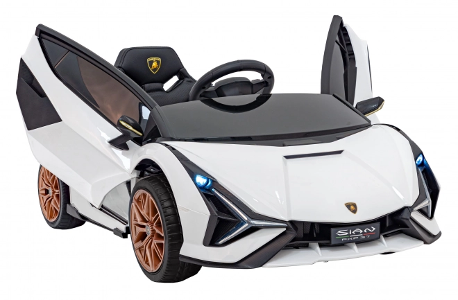 Lamborghini SIAN auto per bambini a batteria con telecomando – Bianco
